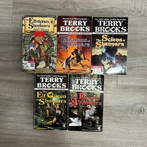 Terry Brooks fantasy paperback book bundle (5)